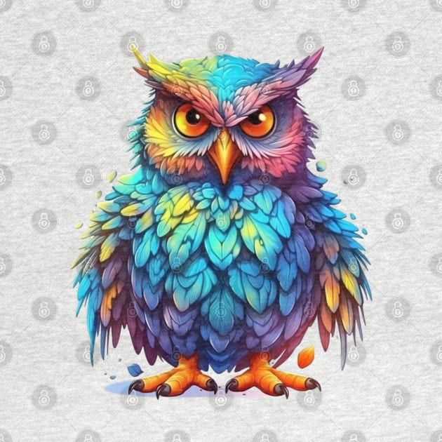 Colorful Owl #1 by Chromatic Fusion Studio